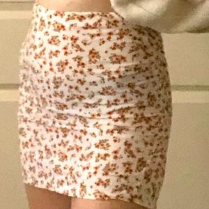 floral mini skirt